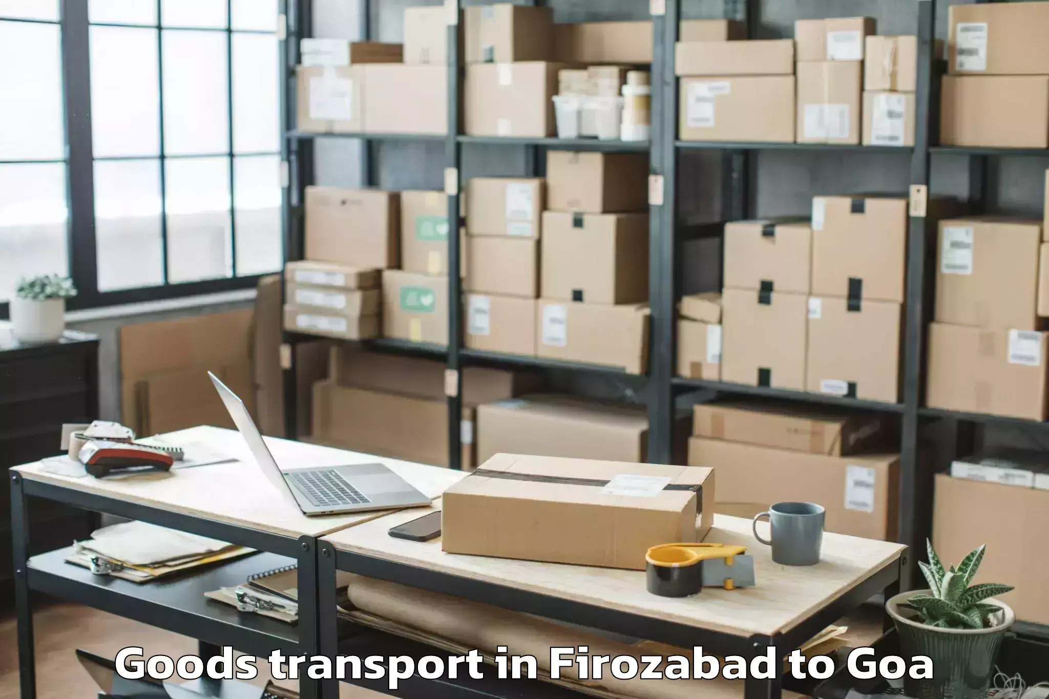 Professional Firozabad to Mall De Goa Goods Transport